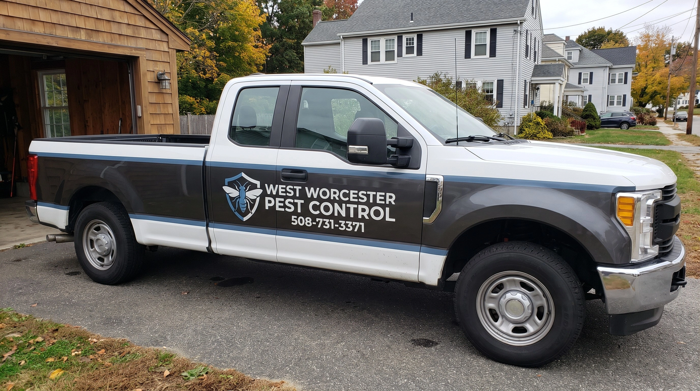 West Worcester Pest Control technician performing a pest inspection at a Worcester, MA home